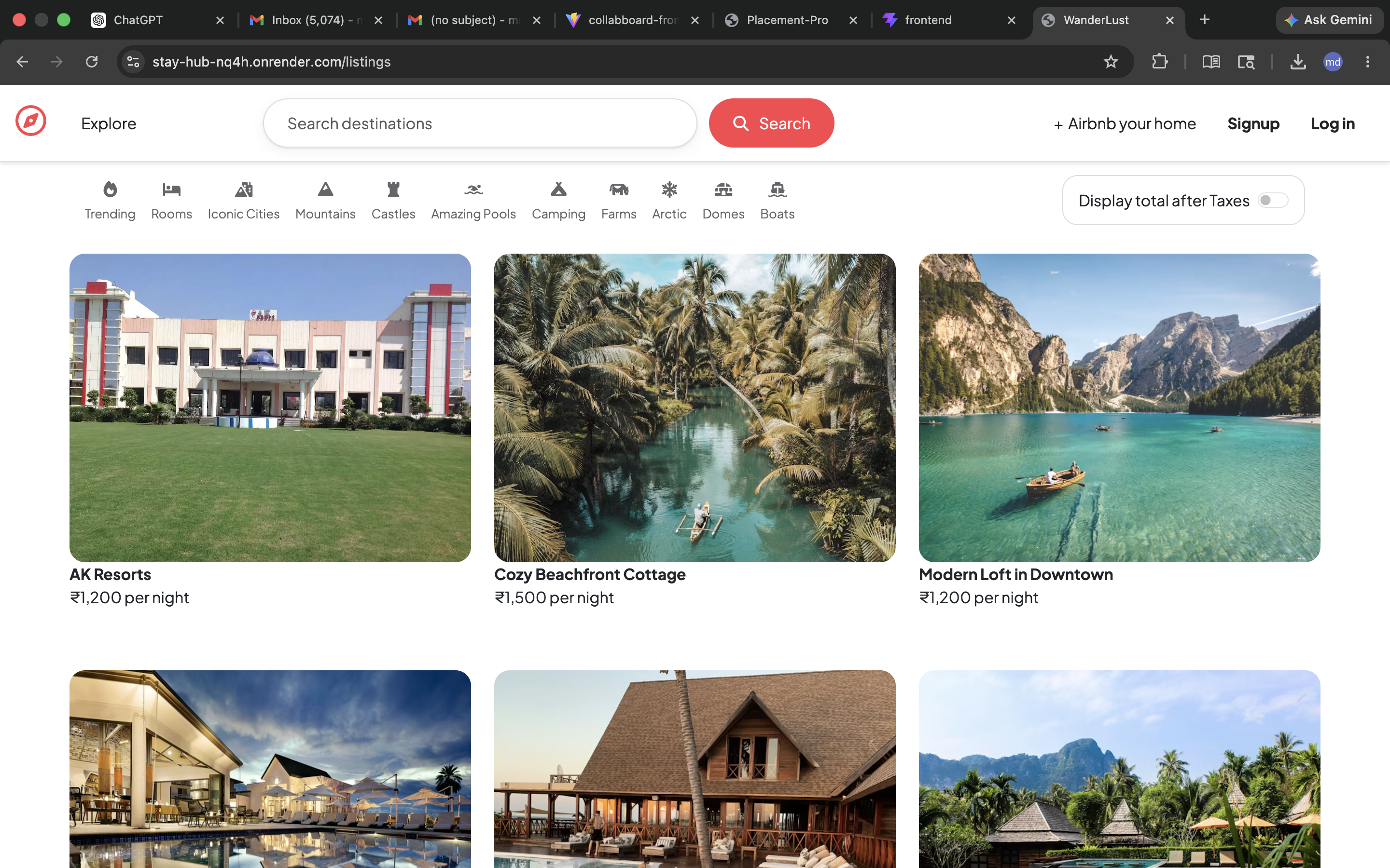 Preview card for Vacation Rental Platform